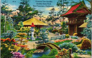 Oriental Tea Garden Golden Gate Park San Francisco CA Calif Unused Postcard F54