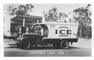 Postcard  RPPC 1990 Repro California Torrance Ice Company 23-6429