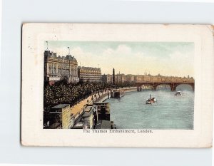 Postcard The Thames Embankment London England