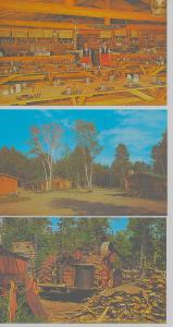 3 Park Rapids Minnesota scenic views Rapid River Logging Camp vintage pc Z10406