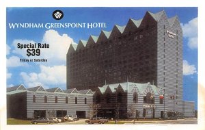 Wyndham Greenspoint Hotel Advertising on back - Houston, Texas TX