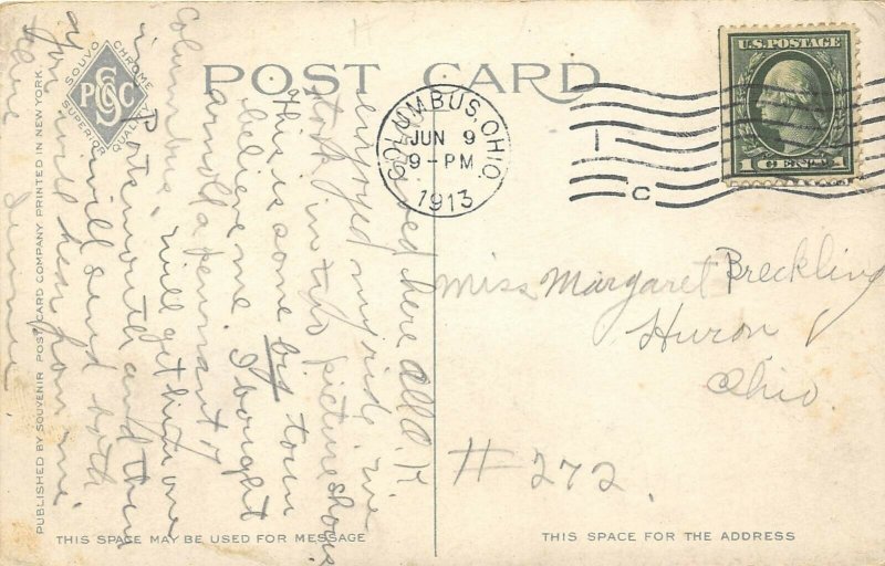 Columbus Ohio 1913 Postcard Carnegie Library