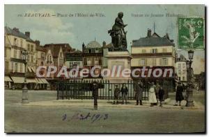 Old Postcard Beauvais Place De I'Hotel Town
