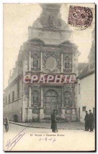 Postcard Old Barracks Dijon Brown Army