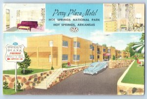 1956 Perry Plaza Hotel Hot Springs National Park Hot Springs Arkansas Postcard