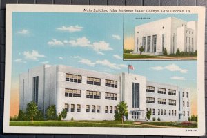 Vintage Postcard 1942 John McNeese Junior College Lake Charles Louisiana