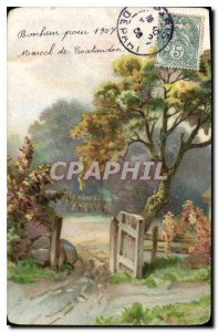 Old Postcard Happiness for 1907