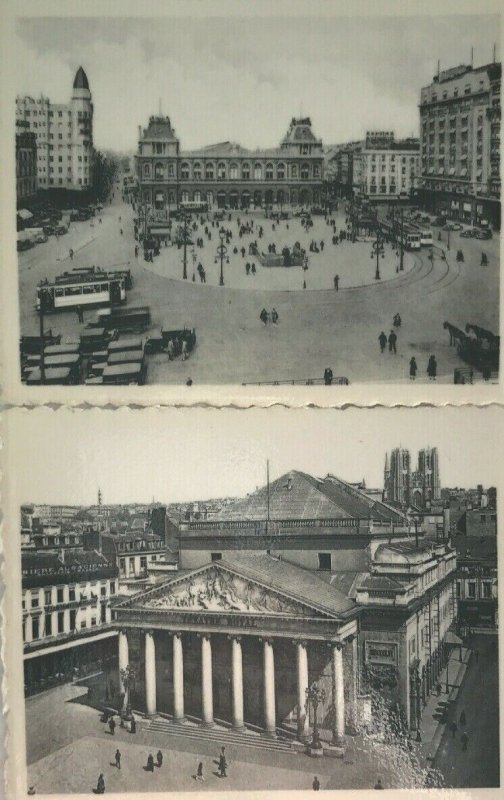 Vintage Bruselas 10 Foto Snapshots Tarjeta Postal Libro Albert Serie 2 RPPC