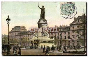 Paris - 10 - Statue of the Republic Old Postcard