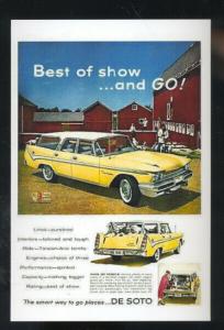 1959 DESOTO STATION WAGON CAR DEALER ADVERTISING POSTCARD '59 DE SOTO CARS