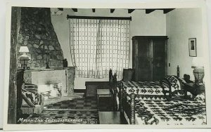 MAYAN INN Bedroom w/ Blankets Chichicastenango Guatemala RPPC Photo Postcard J2