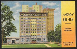 Hotel Raleigh Richmond Virginia Unused c1941