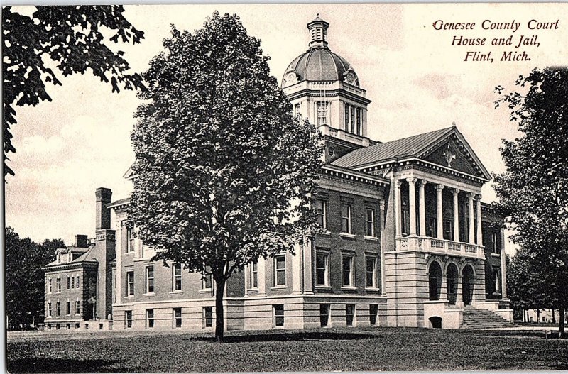 Postcard COURT HOUSE SCENE Flint Michigan MI AI4991