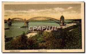 Old Postcard Dusseldorf Rheinbrucke