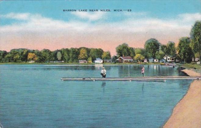 Michigan Barron Lake Near Niles 1947