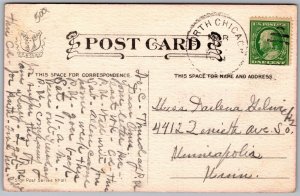 Vtg Comic Dutch Couple Iss Vun Great Town Waukegan Illinois IL 1910s Postcard