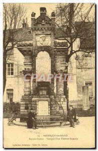 Old Postcard Besancon les Bains Square Castan Remains of a Roman Theater