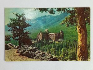 Vintage Postcard Banff Springs Hotel Bow Valley Surrounded by Mountains Canada