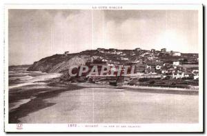 Old Postcard Bidart The sea and cliffs