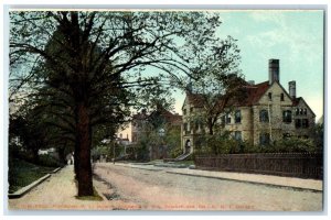 c1910 Residence Gainmell & Goddard House Street Providence Rhode Island Postcard