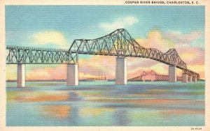 Vintage Postcard Cooper River Ridge Cantilever Bridge Charleston South Carolina