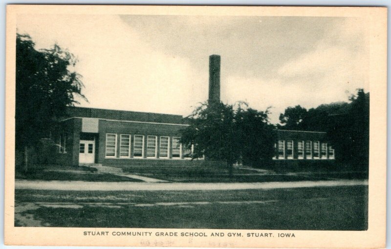 x4 SET c1950s Stuart, IA West Main St Downtown Churches School IOOF Theatre A146