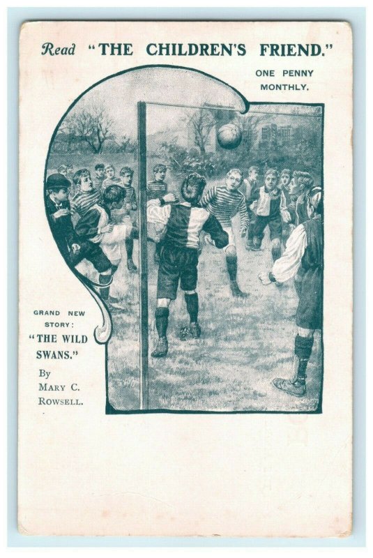 c1905 The Children's Friend Mary Rowsell Boys Playing Advertising Postcard