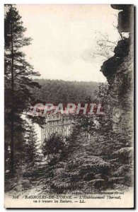 Old Postcard Bagnoles de l & # 39Orne L & # Thermal 39etablissement seen thro...