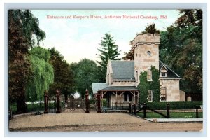 C. 1900-10 Entrance And Keepers Home, Antietam Cemetery, Md. Postcard F145E