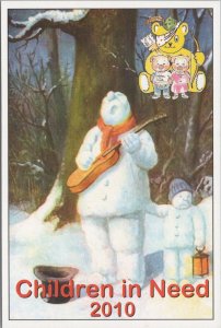 Children's Art Postcard - BBC Children in Need, Musical Snowman RR17316