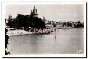 Postcard Ancient Pornic (L -I) La Plage du Chateau