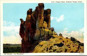 Vtg 1920's Teapot Rock Dome Natrona County Casper Wyoming WY Postcard