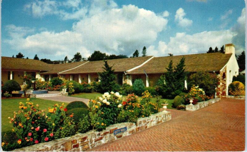 SANTA CRUZ, CA California   CITY HALL & Spanish Gardens   c1950s   Postcard