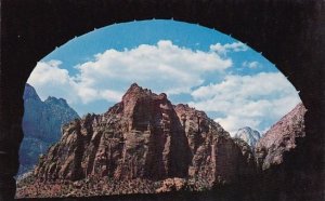 Utah Zion National Park Tunnel View From Lower End Of The Zion Mount Carmel T...