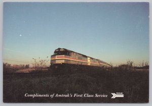 Transportation~Amtrak First Class Service Train~Continental Postcard 