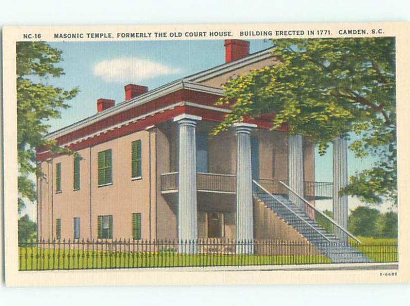 Unused Linen COURT HOUSE Camden South Carolina SC n4577