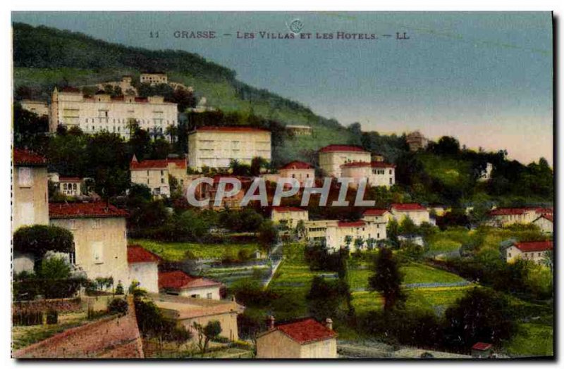 Old Postcard Grasse Villas And Hotels