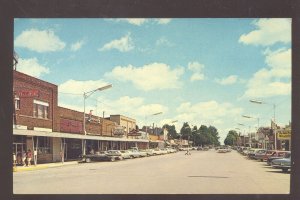 GRAYLING MICHIGAN DOWNTOWN STREET SCENE OLD CARS S1950S VINTAGE POSTCARD