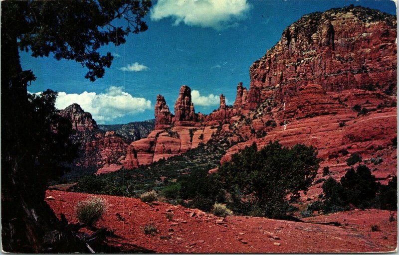 Oak Creek Canyon Arizona AZ Postcard Cancel PM Phoenix WOB Note VTG Vintage 