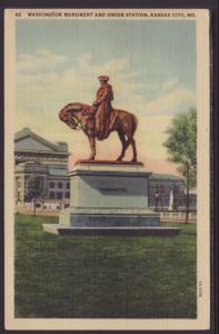 Washington Monument,Union Station,Kansas City,MO Postcard