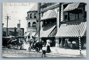 ASBURY PARK NJ SHOPPING DISTRICT ANTIQUE POSTCARD