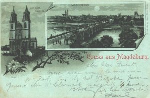 Germany Gruss aus Magdeburg Vintage Postcard 03.68