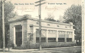 Postcard 1907 Missouri Excelsior Clay County State bank occupation 23-11672