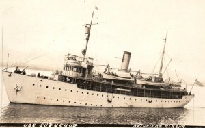 USS Surveyor Navy Ship Steamer Real Photo Postcard RPPC Alaska