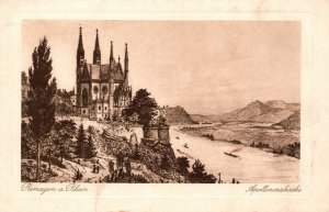 Vintage Postcard Remagen A Rhein Apollinariskirche