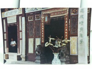 Vintage Postcard Buddhist Snake Temple Penang Malaysia 1970s