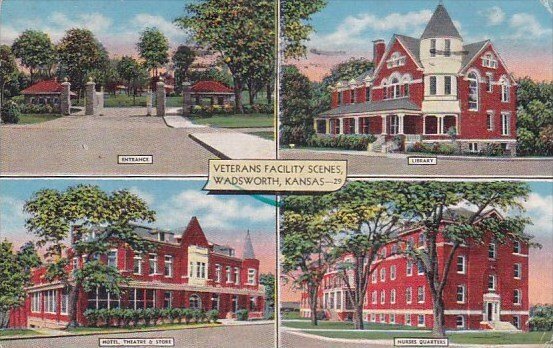 Kansas Wadsworth Veterans Facility Scenes 1945