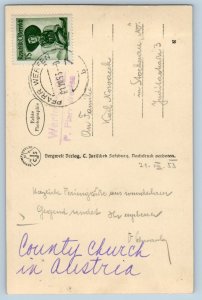 Salzburg Austria Postcard Werfenweng above the Elskögel 1953 RPPC Photo