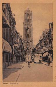 Utrecht Netherlands Cathedral Street Scene Antique Postcard J57150