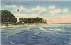 LIGHTHOUSE, Saint Simon&acute s Island , Georgia , 30-40s